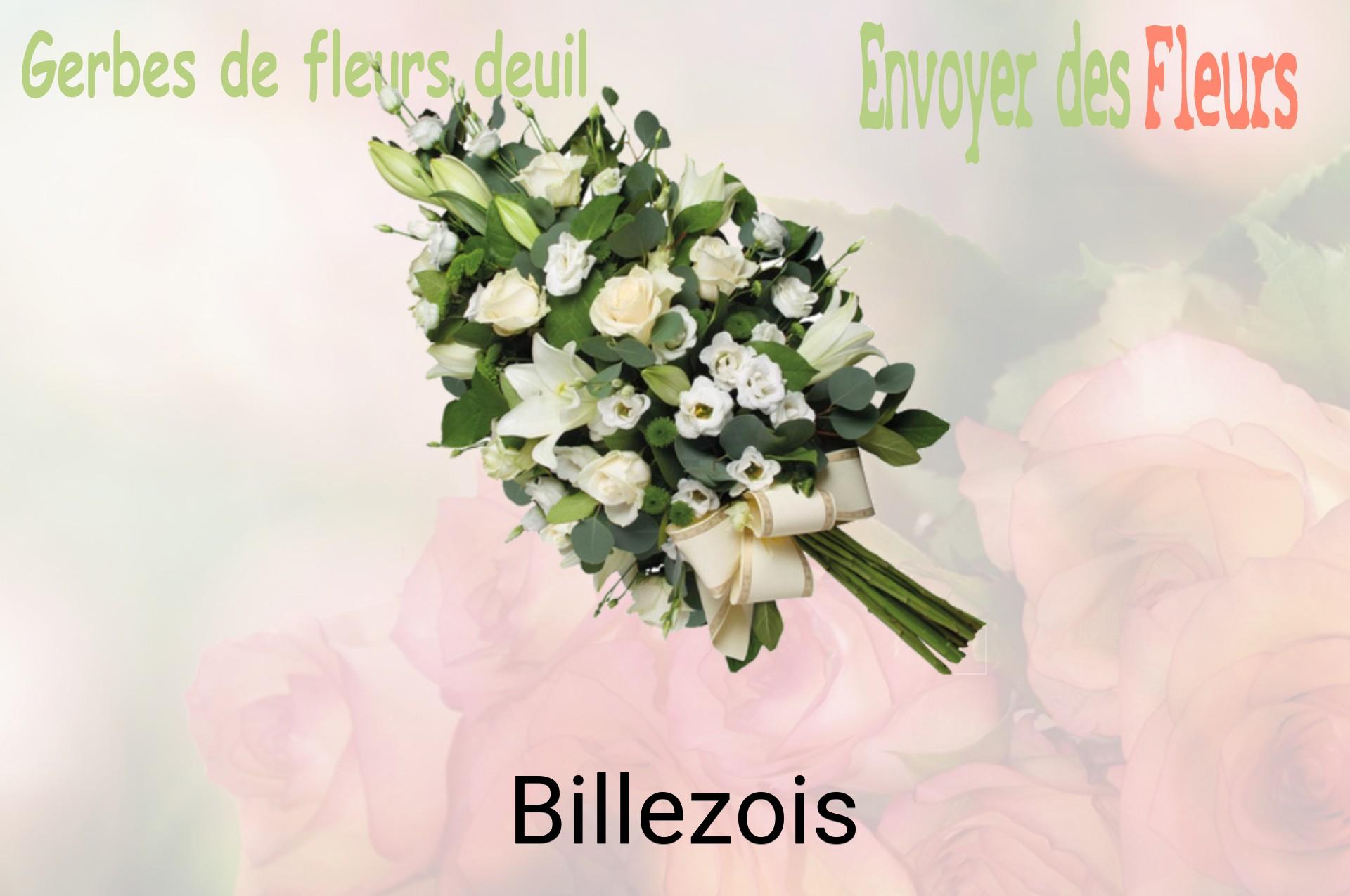 Gerbe de fleurs de deuil livrée à Billezois